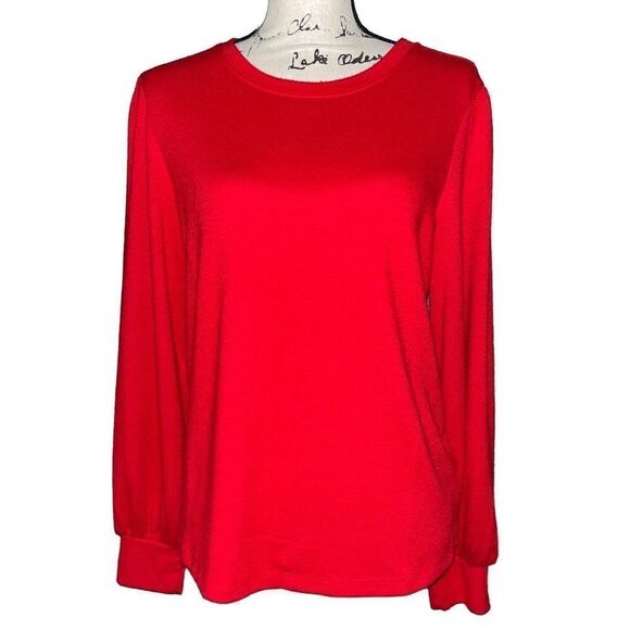 Social Standard by Sanctuary red balloon sleeve sweater medium - Picture 1 of 6